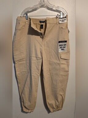 d. jeans Beige Cargo Twill Joggers